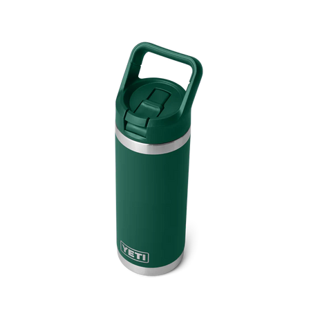 YETI Rambler 18 OZ (532ml) Bottle With Straw Cap - Black Forest Green