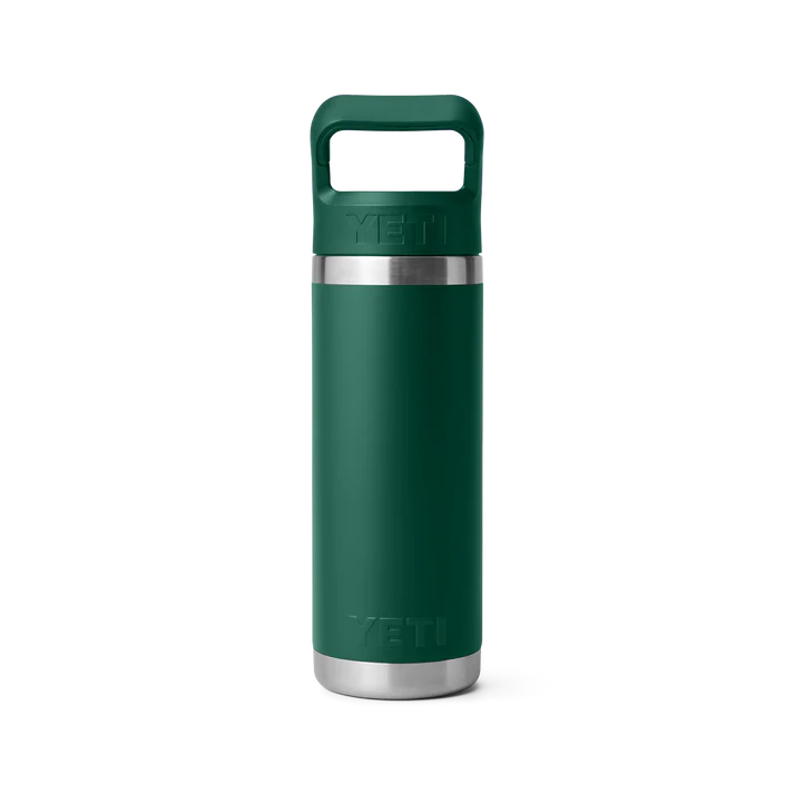 YETI Rambler 18 OZ (532ml) Bottle With Straw Cap - Black Forest Green
