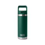 YETI Rambler 18 OZ (532ml) Bottle With Straw Cap - Black Forest Green