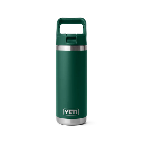 YETI Rambler 18 OZ (532ml) Bottle With Straw Cap - Black Forest Green