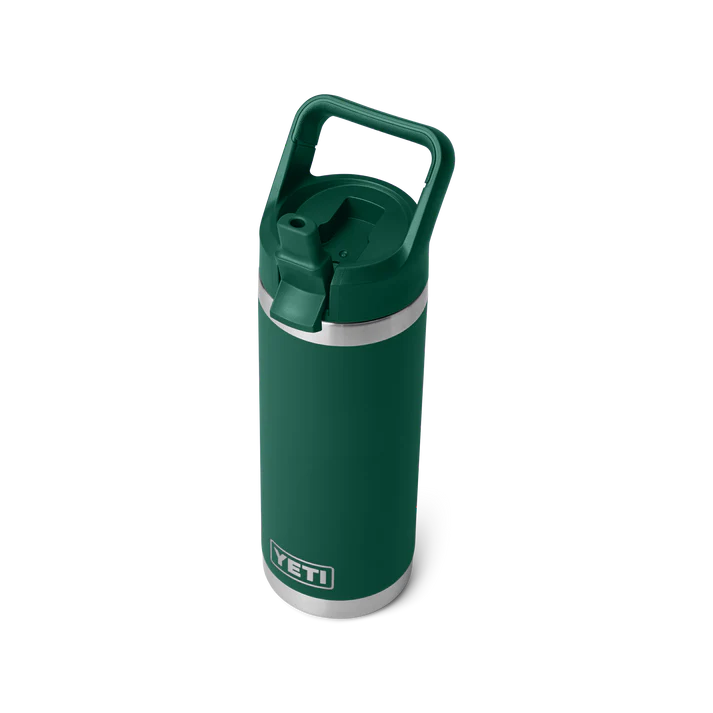YETI Rambler 18 OZ (532ml) Bottle With Straw Cap - Black Forest Green