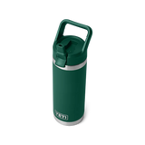 YETI Rambler 18 OZ (532ml) Bottle With Straw Cap - Black Forest Green