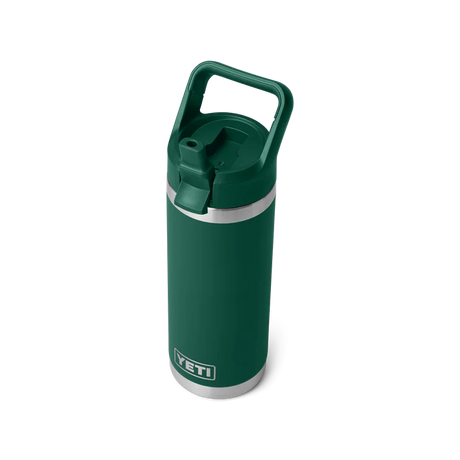 YETI Rambler 18 OZ (532ml) Bottle With Straw Cap - Black Forest Green
