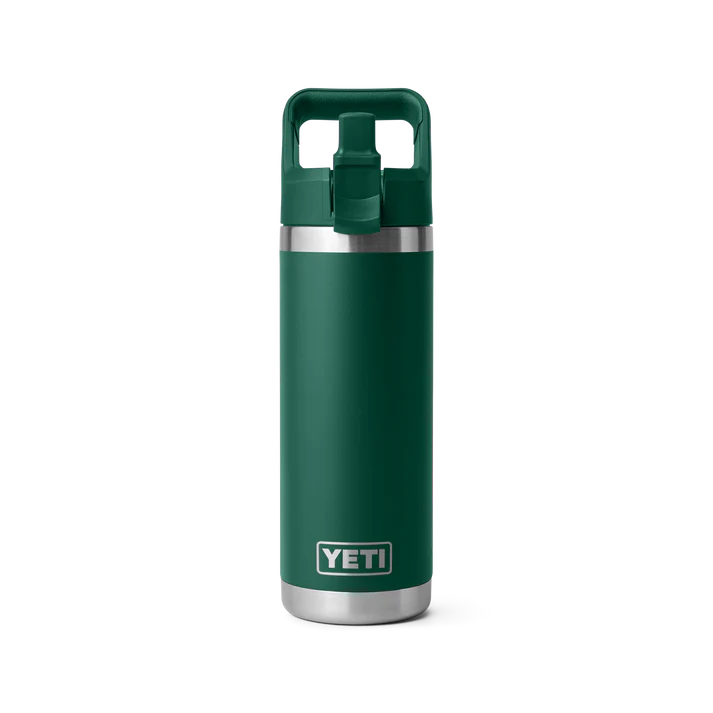 YETI Rambler 18 OZ (532ml) Bottle With Straw Cap - Black Forest Green