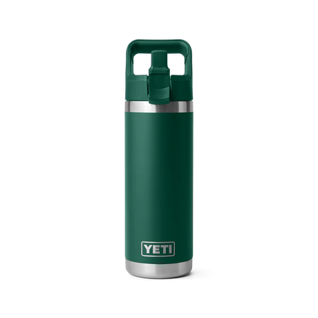 YETI Rambler 18 OZ (532ml) Bottle With Straw Cap - Black Forest Green