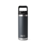 YETI Rambler 18 OZ (532ml) Bottle With Straw Cap - Charcoal