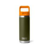 YETI Rambler 18 OZ (532ml) Bottle With Straw Cap - Olive / King Crab