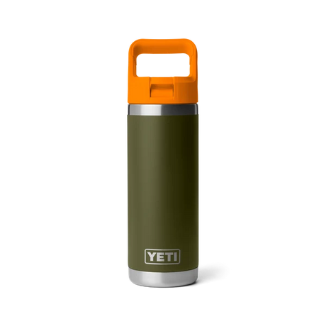 YETI Rambler 18 OZ (532ml) Bottle With Straw Cap - Olive / King Crab