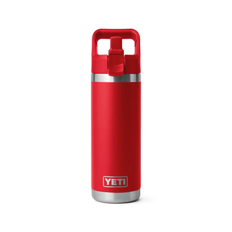 YETI Rambler 18 OZ (532ml) Bottle With Straw Cap - Rescue Red