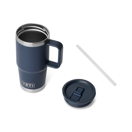 YETI Rambler 20 OZ (591ml) Travel Mug With Straw Lid - Navy