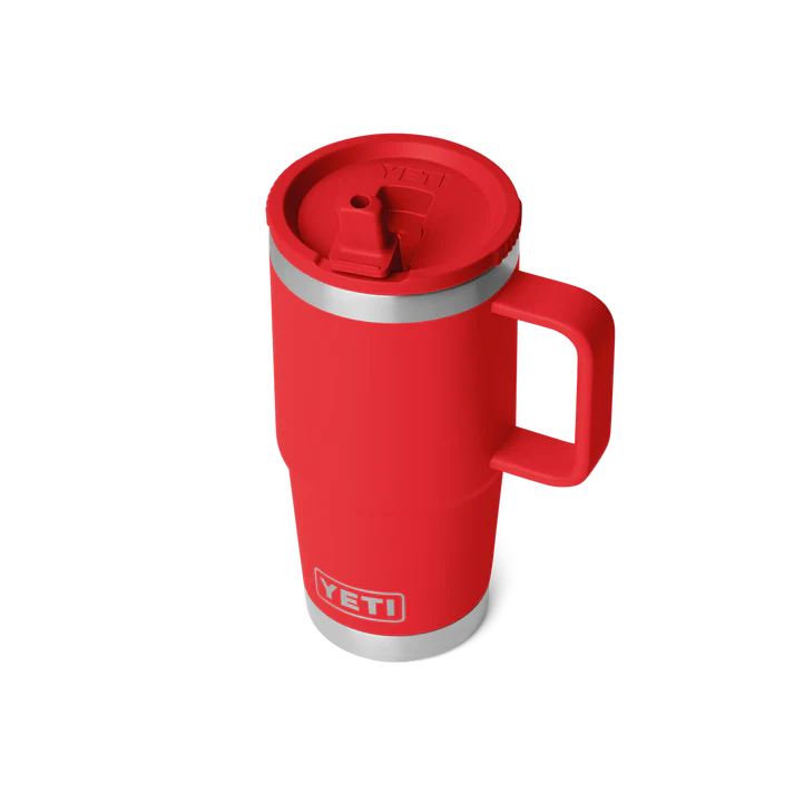YETI Rambler 20 OZ (591ml) Travel Mug With Straw Lid - Rescue Red