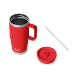 YETI Rambler 20 OZ (591ml) Travel Mug With Straw Lid - Rescue Red