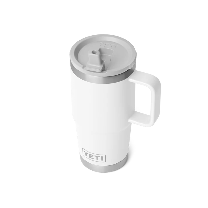 YETI Rambler 20 OZ (591ml) Travel Mug With Straw Lid - White