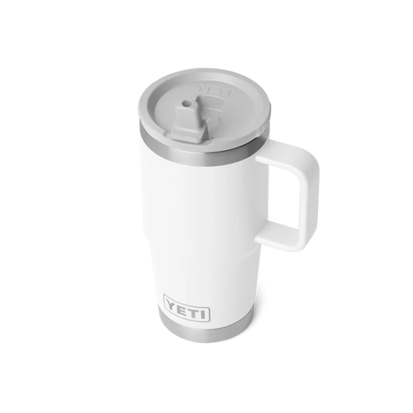 YETI Rambler 20 OZ (591ml) Travel Mug With Straw Lid - White