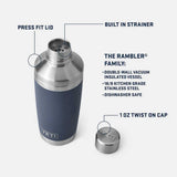 YETI Rambler 20oz Cocktail Shaker - Big Sky Blue