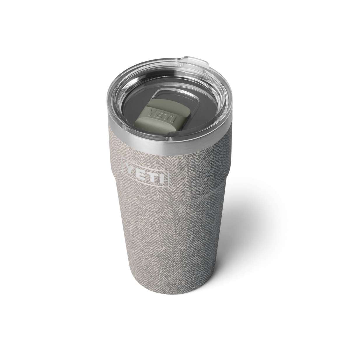 YETI Rambler 20 OZ Stackable Cup Riverhead Green three-quarter view