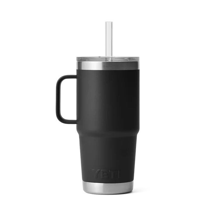 YETI Rambler 25 OZ (739ml) Straw Mug With Straw Lid - Black