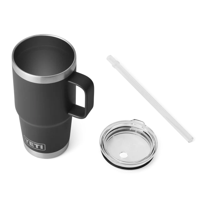 YETI Rambler 25 OZ (739ml) Straw Mug With Straw Lid - Black