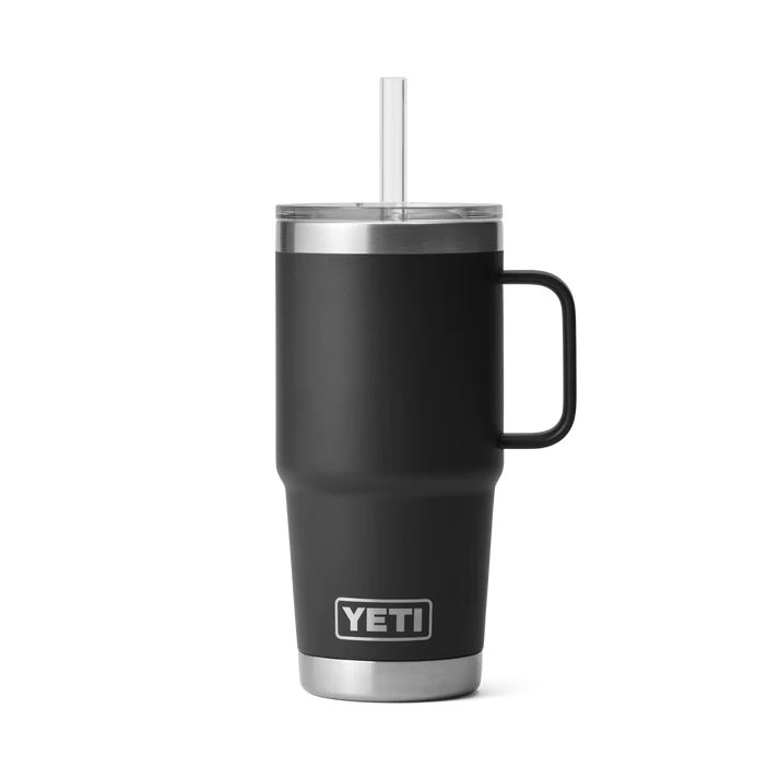 YETI Rambler 25 OZ (739ml) Straw Mug With Straw Lid - Black