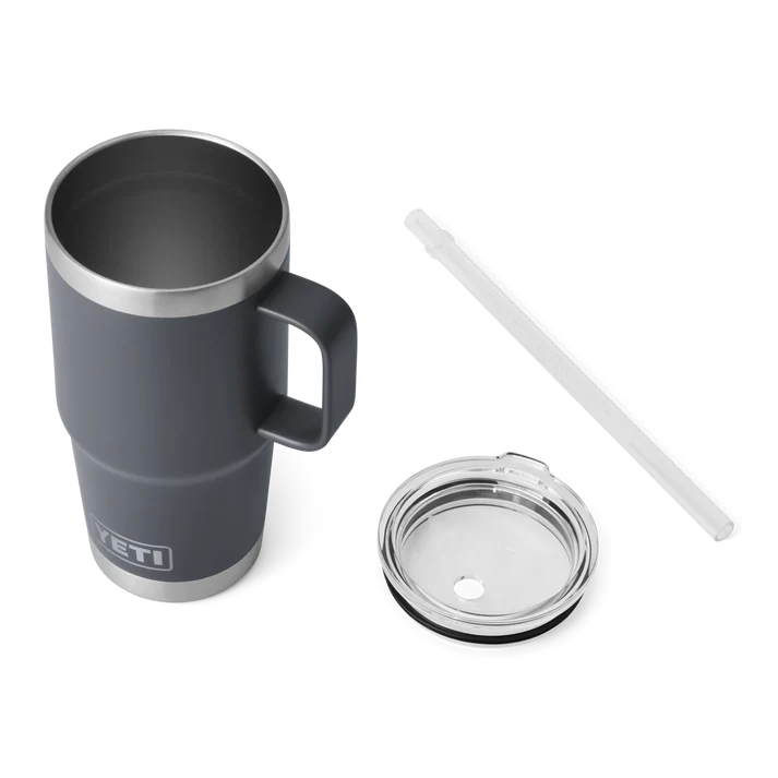 YETI Rambler 25 OZ (739ml) Straw Mug With Straw Lid - Charcoal