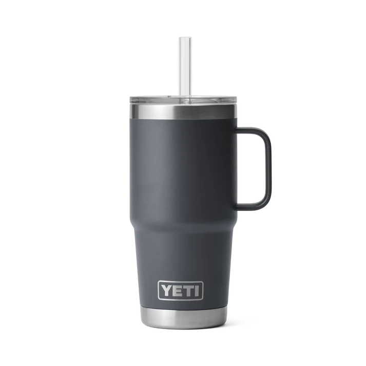 YETI Rambler 25 OZ (739ml) Straw Mug With Straw Lid - Charcoal