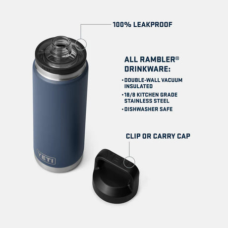 YETI Rambler 26 OZ (769ml) Bottle With Chug Cap - Sea View