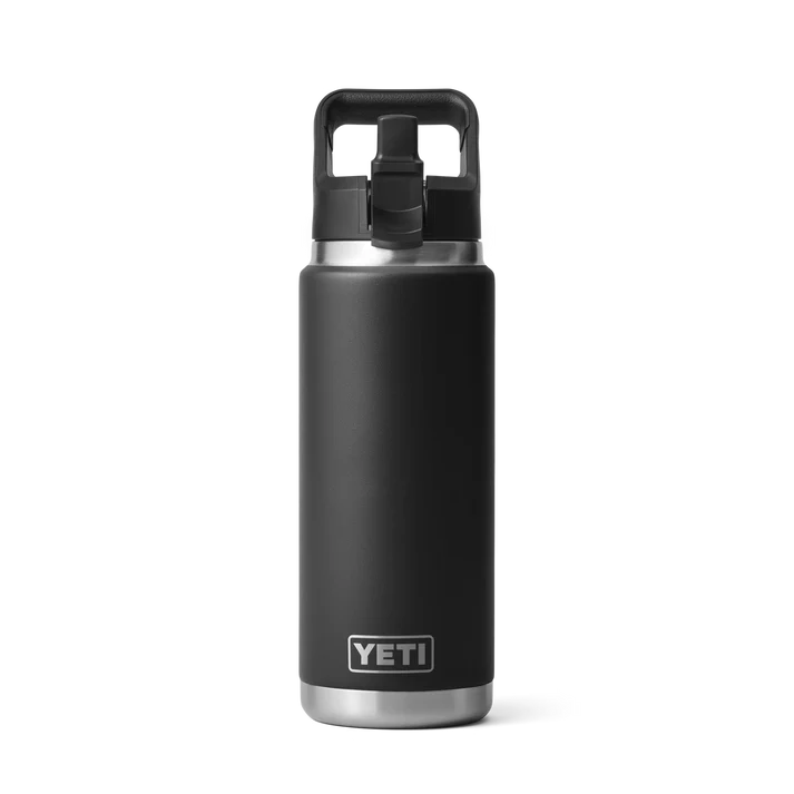 YETI Rambler 26 OZ (769ml) Bottle With Straw Cap - Black