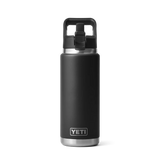 YETI Rambler 26 OZ (769ml) Bottle With Straw Cap - Black