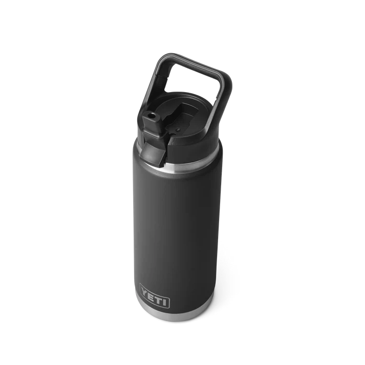 YETI Rambler 26 OZ (769ml) Bottle With Straw Cap - Black