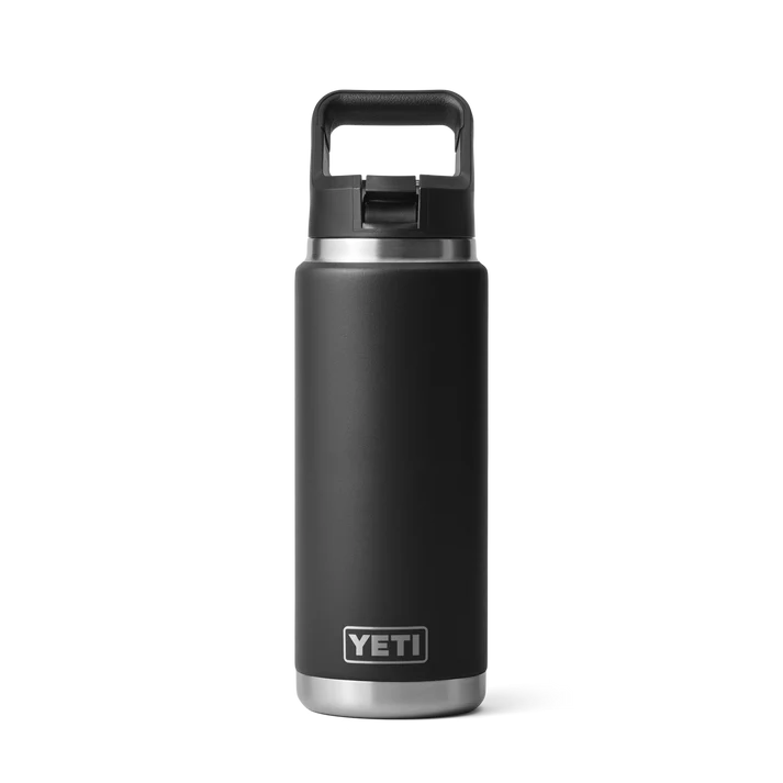 YETI Rambler 26 OZ (769ml) Bottle With Straw Cap - Black