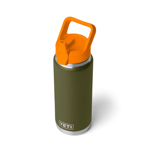 YETI Rambler 26 OZ (769ml) Bottle With Straw Cap - Olive / King Crab