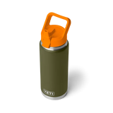 YETI Rambler 26 OZ (769ml) Bottle With Straw Cap - Olive / King Crab