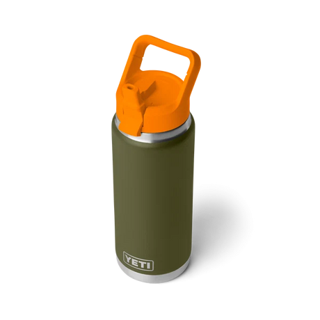 YETI Rambler 26 OZ (769ml) Bottle With Straw Cap - Olive / King Crab