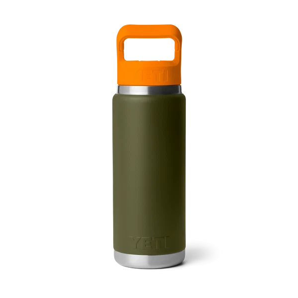 YETI Rambler 26 OZ (769ml) Bottle With Straw Cap - Olive / King Crab