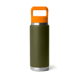 YETI Rambler 26 OZ (769ml) Bottle With Straw Cap - Olive / King Crab