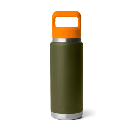 YETI Rambler 26 OZ (769ml) Bottle With Straw Cap - Olive / King Crab