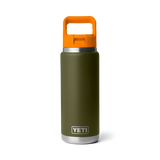 YETI Rambler 26 OZ (769ml) Bottle With Straw Cap - Olive / King Crab