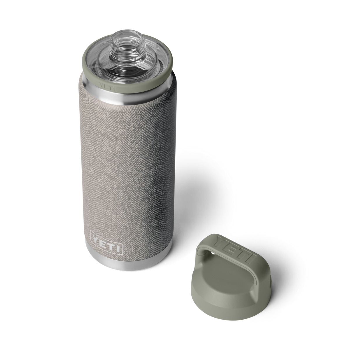 YETI Rambler 26 OZ Bottle Riverhead Green three-quarter view