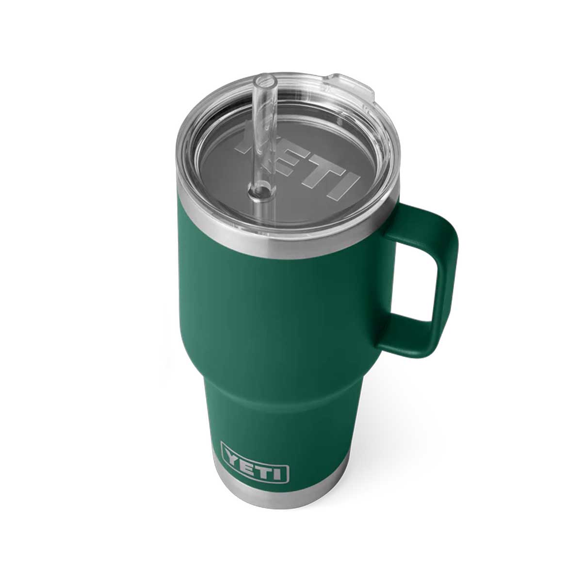 YETI Rambler 35 OZ (994ml) Straw Mug With Straw Lid - Black Forest Green