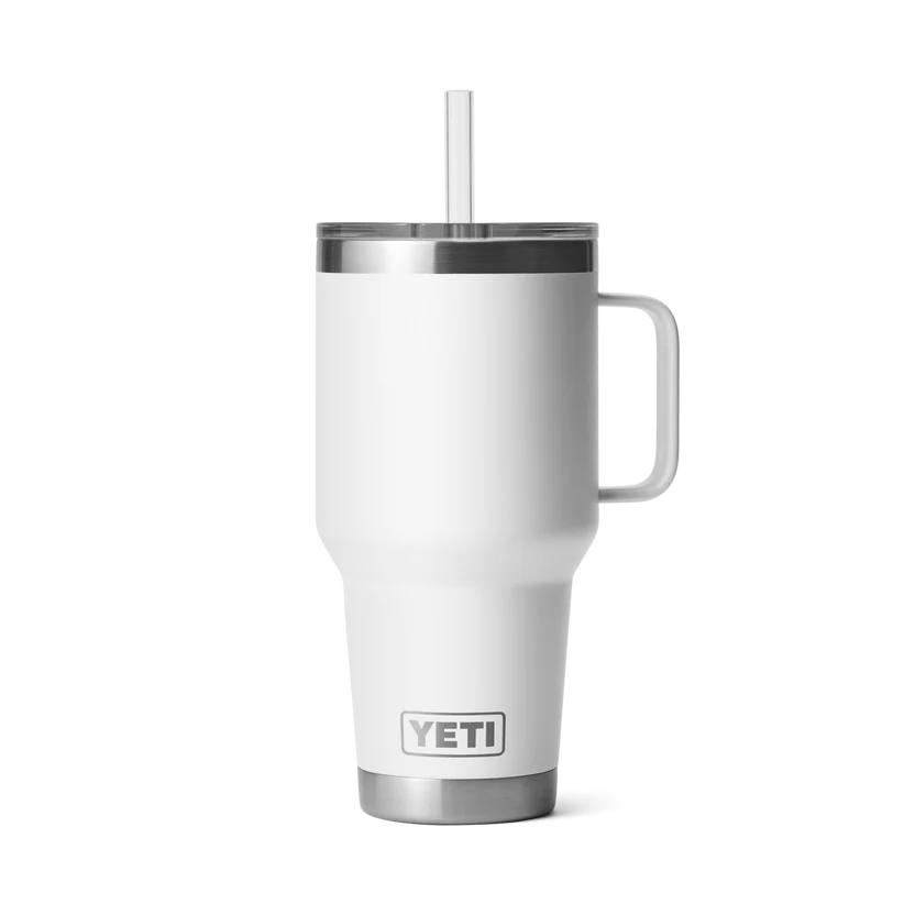 YETI Rambler 35 OZ (994ml) Straw Mug With Straw Lid - White