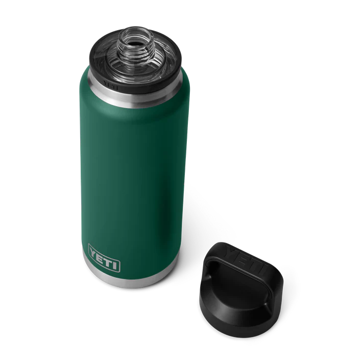 YETI Rambler 36 oz (1065ml) Bottle With Chug Cap - Black Forest Green
