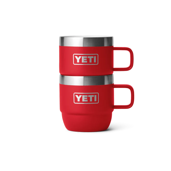 YETI Rambler 6 OZ (177ml) Stackable Espresso Mugs - Rescue Red