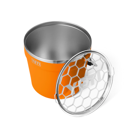 YETI Rambler 7.6L Beverage Bucket With Lid - King Crab - view with lid removed
