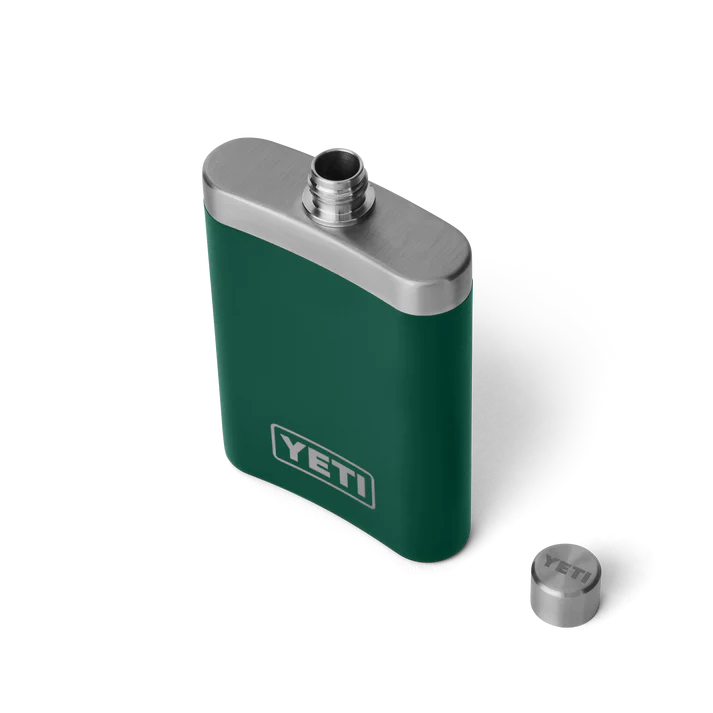YETI Rambler 7 OZ Flask - Black Forest Green