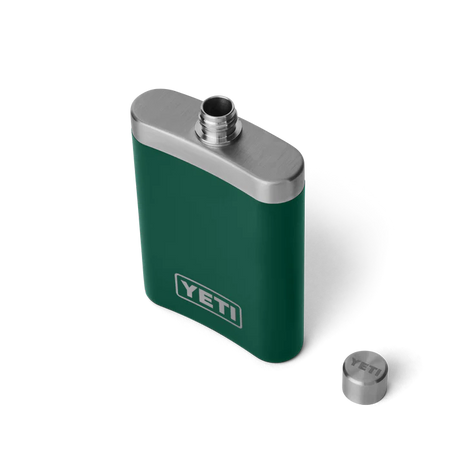 YETI Rambler 7 OZ Flask - Black Forest Green