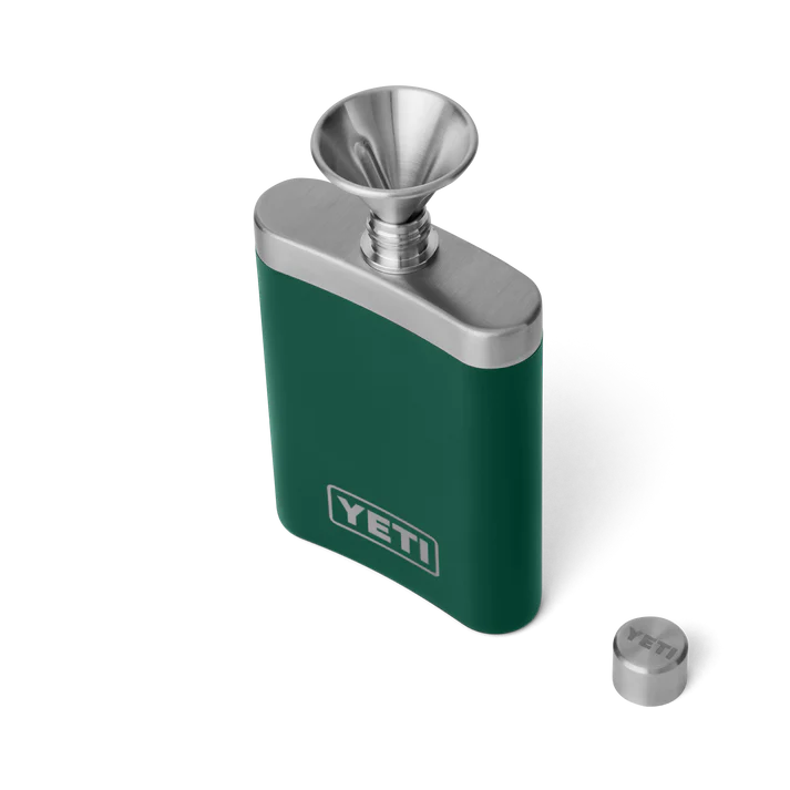 YETI Rambler 7 OZ Flask - Black Forest Green