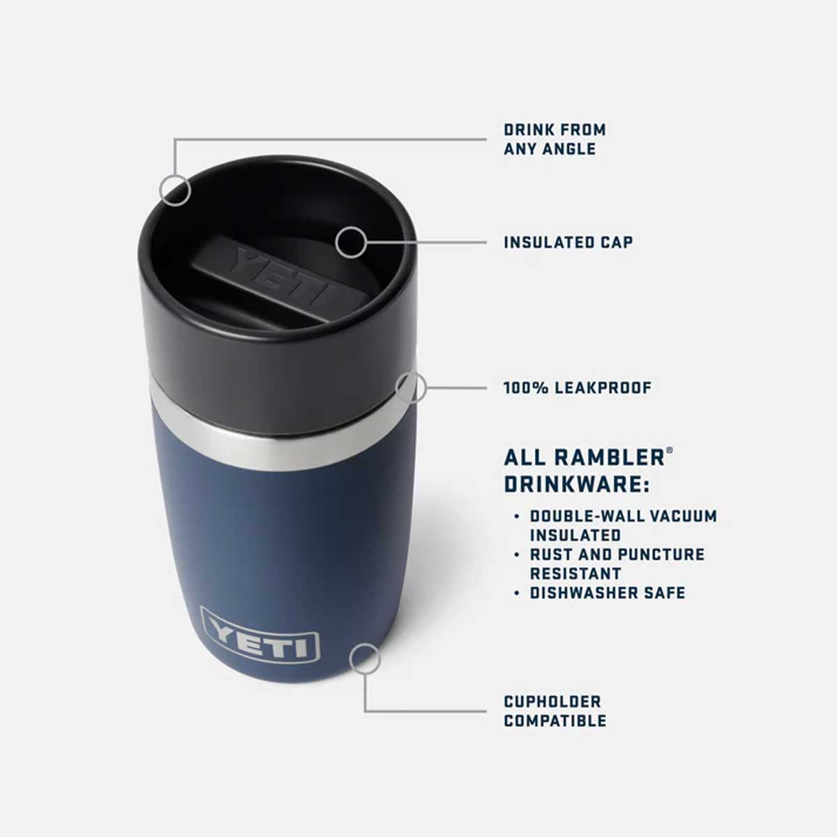 YETI Rambler 8 OZ (236ml) Travel Bottle with Commuter Cap - Ridgeline