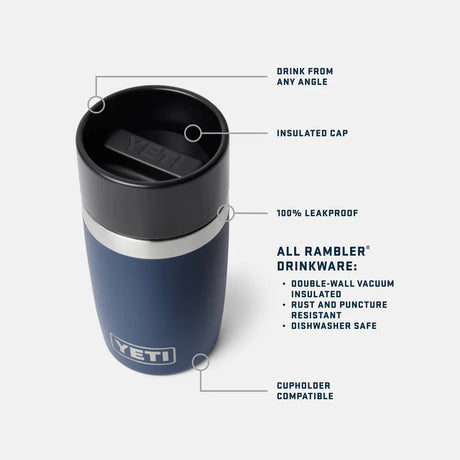 YETI Rambler 8 OZ (236ml) Travel Bottle with Commuter Cap - Features