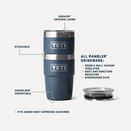 YETI Rambler 8 OZ (237ml) Stackable Cup With DuraSip™ Ceramic Lining - Ridgeline