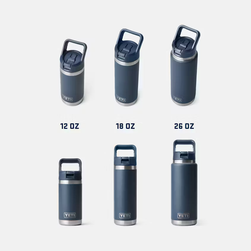 YETI Rambler Bottle With Straw Cap - Size Chart 12oz - 18oz - 26oz